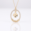 Gouden collier met klaver hanger