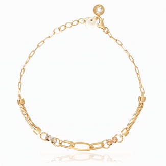 Gouden Fantasiearmband met Open Schakels