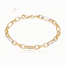 14k gouden schakelarmband met witgoud detail