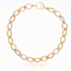 14k driekleurige gouden schakelarmband 19,5 cm
