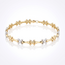 14k Gouden Armband met Stervormige Schakels