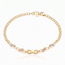 14 karaat gouden infinity armband met bolletjes
