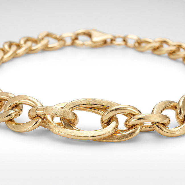14 Karaat Gouden Fantasieschakelarmband