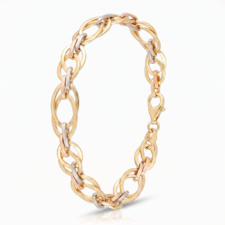 Driekleurige armband ovale schakels