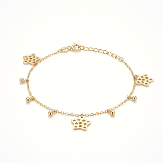 Geelgouden sterrenarmband