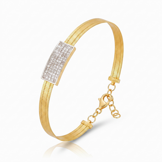 Luxe Hasır Armband met 3-Rijen Design