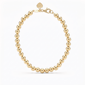 Gouden bolletjesarmband 18 cm