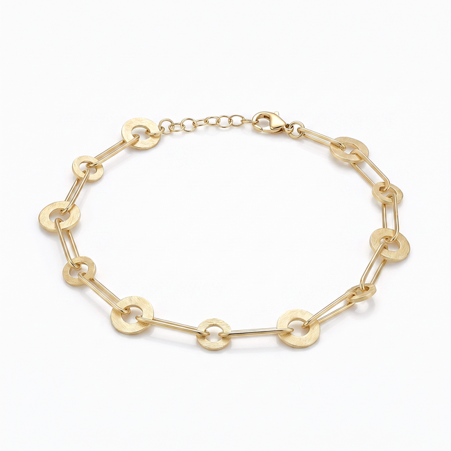 Minimalistische gouden Open Schakel Armband