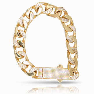 Schakel Armband met Zirkonia