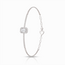 Witgouden Armband met Emerald Cut Steen en Diamanten