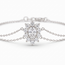 Witgouden bloem armband met diamanten