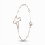 Witgouden vlinder armband met 0.06 ct diamant