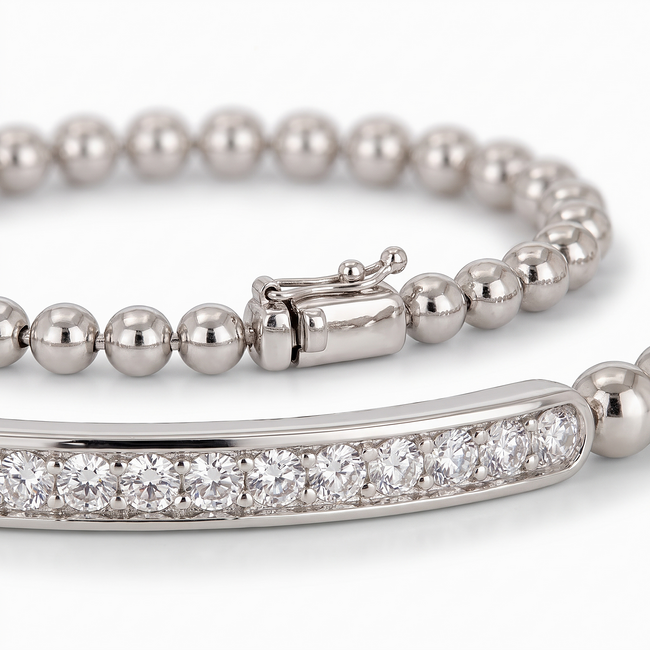 Witgouden armband met briljant diamanten 0,86 ct