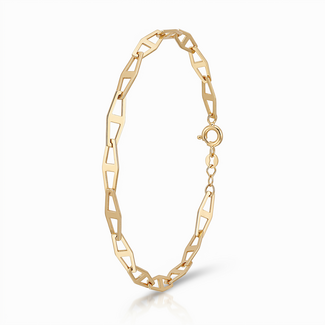 Gouden schakelarmband dames