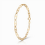 Gouden schakelarmband dames 14 karaat geelgoud met platte schakels