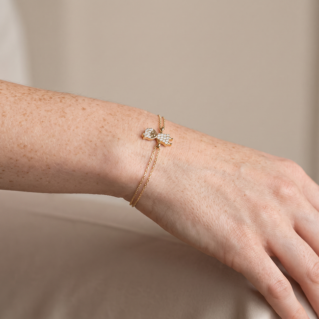 Gouden armband moeder dochter 14 karaat