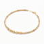 Gouden dorika armband 14 karaat tricolor met geslepen bolletjes