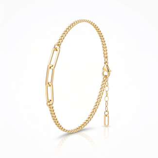 Gouden gourmet armband 14 karaat