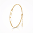 Gouden gourmet armband 14 karaat met langwerpige schakels