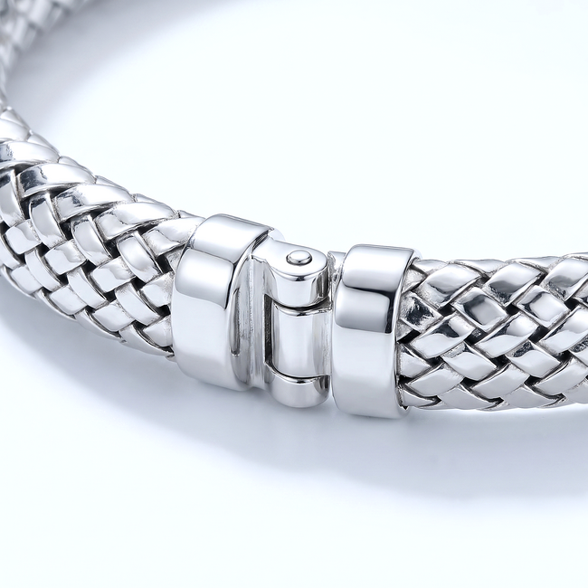 925 Zilveren Gevlochten Slavenarmband