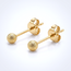 18 karaat gouden glitter bol oorbellen
