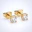 18 karaat gouden zirkonia oorstekers 4 mm