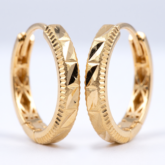 Burma gouden klapoorbellen 16 mm