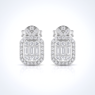 Witgouden diamanten oorstekers luxe