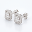Witgouden baguette diamanten oorstekers