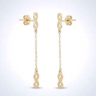 Gouden infinity oorhangers