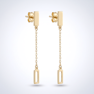 Gouden minimalistische oorhangers