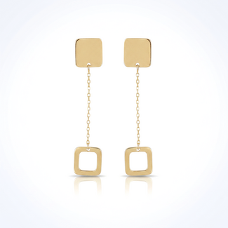 Gouden geometrische oorhangers