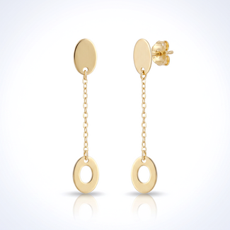 Gouden lange oorhangers