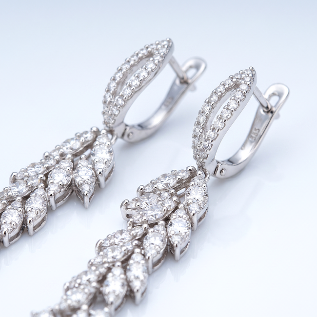 Diamanten oorbellen 1,22 caraat F/G SI