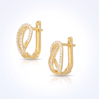 Oorringen met zirkonia design