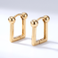 Gouden vierkante oorringen met modern design