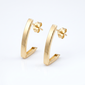 Minimalistische gouden halve oorringen