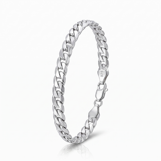 Zilveren cuban link armband 20 cm