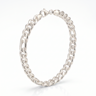Zilveren cuban link armband 22 cm
