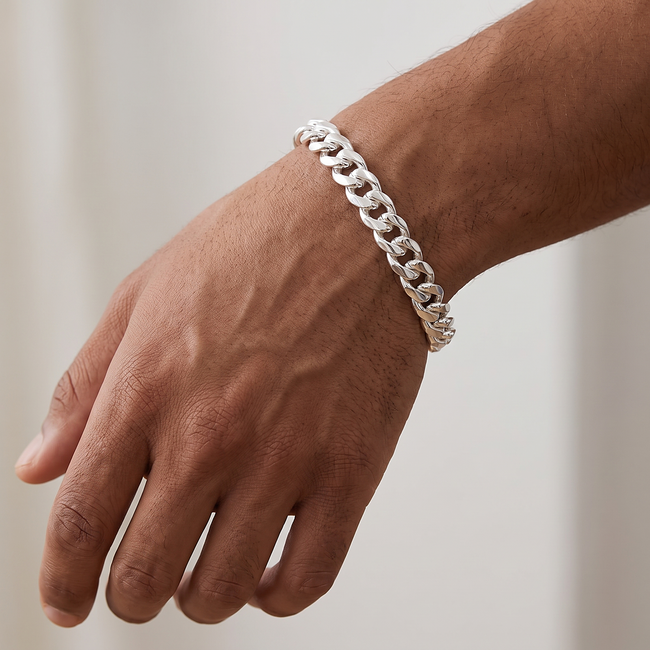 925 zilveren Cuban Link armband hoogglans 22 cm