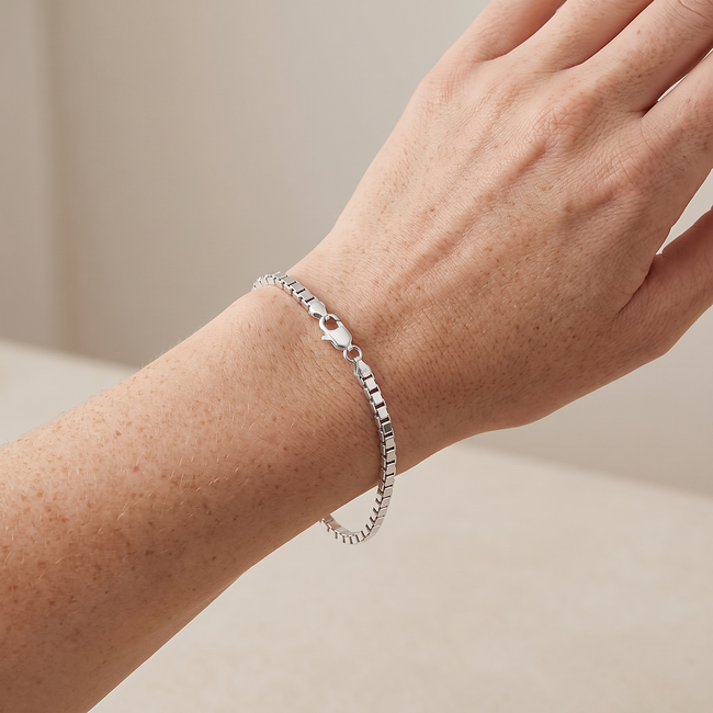 925 Zilveren Venetian Schakelarmband 20.5 cm