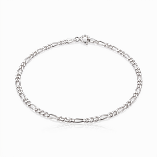 Zilveren figaro armband
