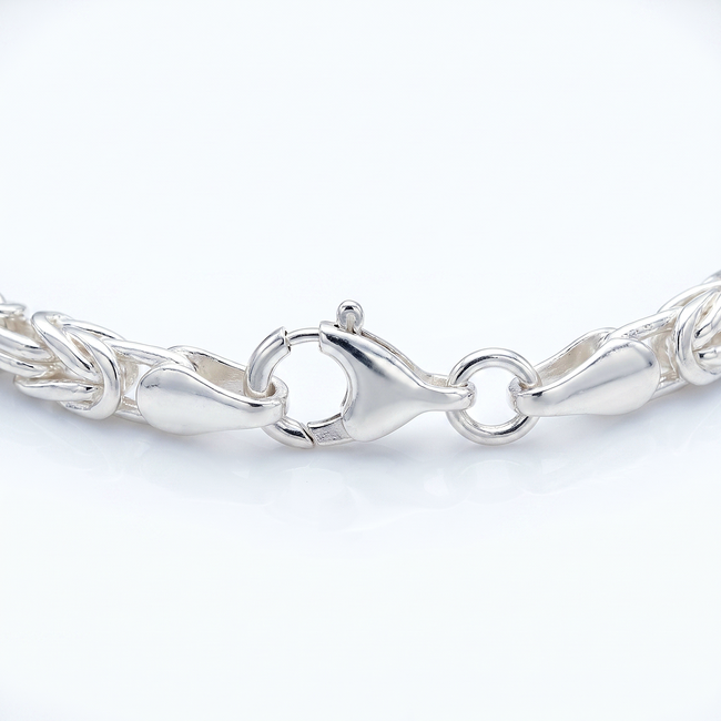 Elegante Zilveren Byzantijnse Schakelarmband