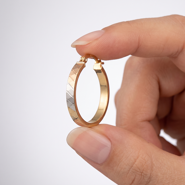 Elegante 18 Karaat Gouden Creolen Oorbellen