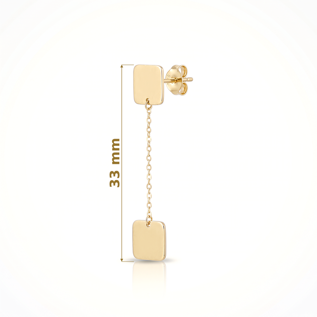 14 karaat gouden oorhangers met plaatjes
