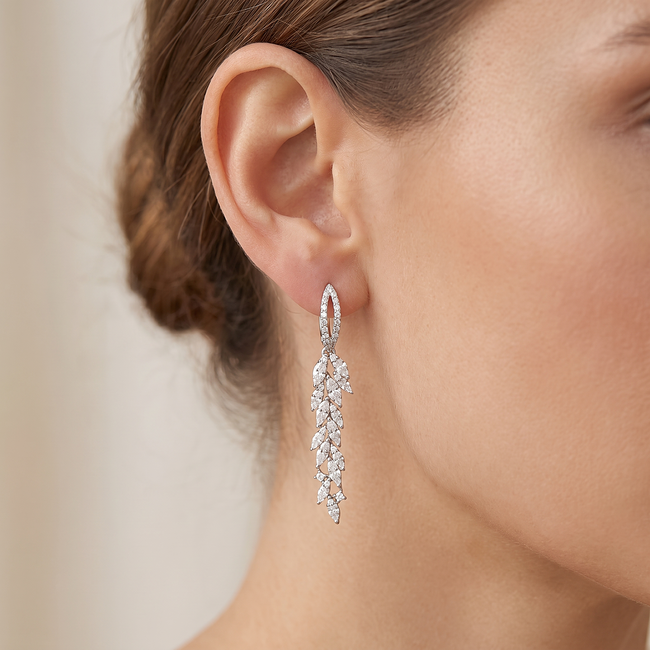 Diamanten oorbellen 1,22 caraat F/G SI