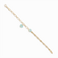 14 karaat gouden armband met een blauw hartje