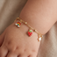 Gouden kinderarmband met regenboog en ster