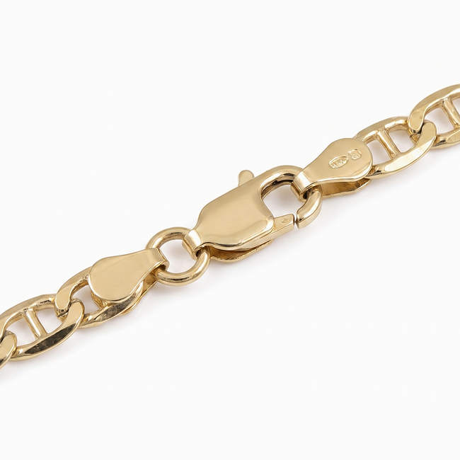 Gouden Graveerplaat Armband met Schakels