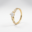 Gouden solitair ring 14 karaat met zirkonia